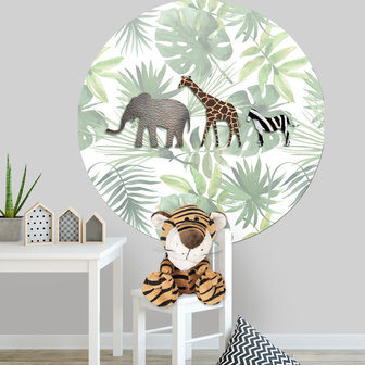 Muurcirkel jungledieren  kinderkamer