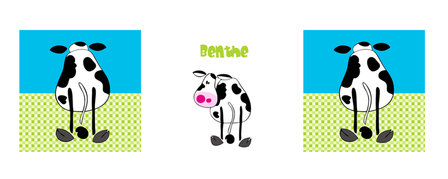 Muursticker schilderij Kiekeboe