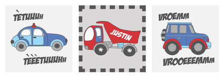 muurstickers kionderkamer auto