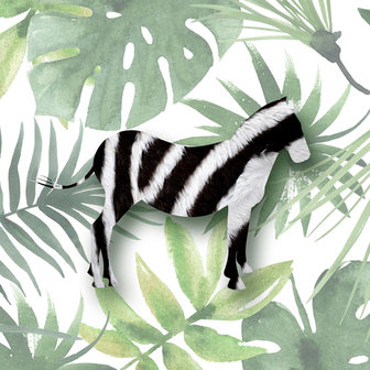 muursticker zebra 
