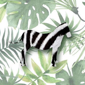 muursticker zebra 
