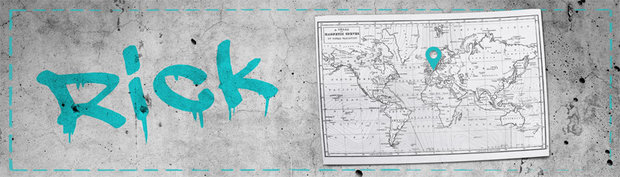 muursticker wereldkaart betonlook