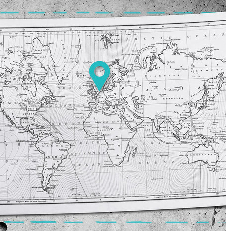 muursticker wereldkaart detail