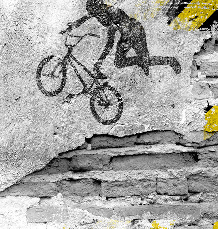 Muursticker freestyle detail