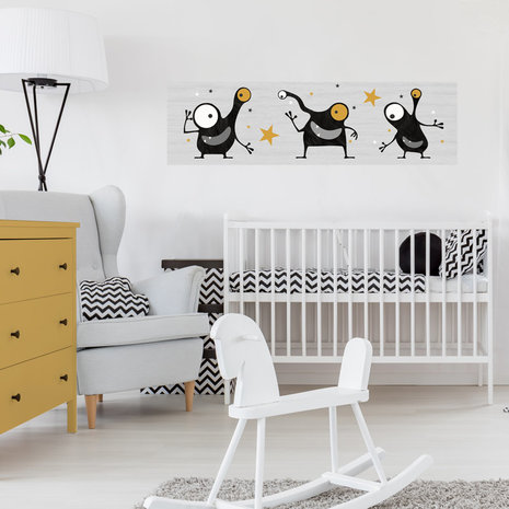 babykamer muursticker okergeel
