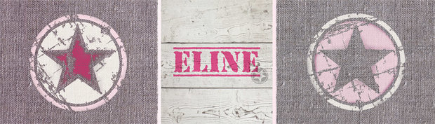 Muursticker ster roze 