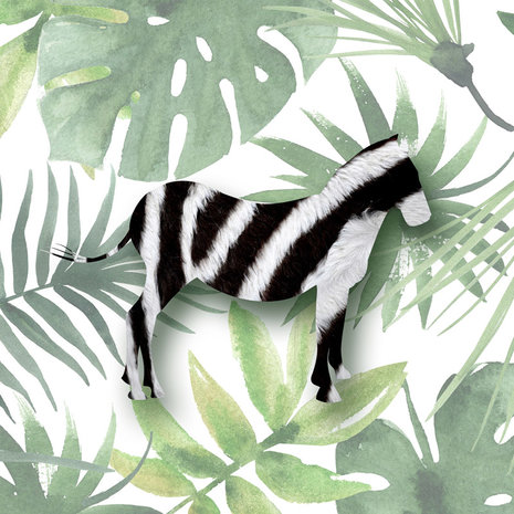muursticker zebra 